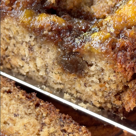 Banana bread slice