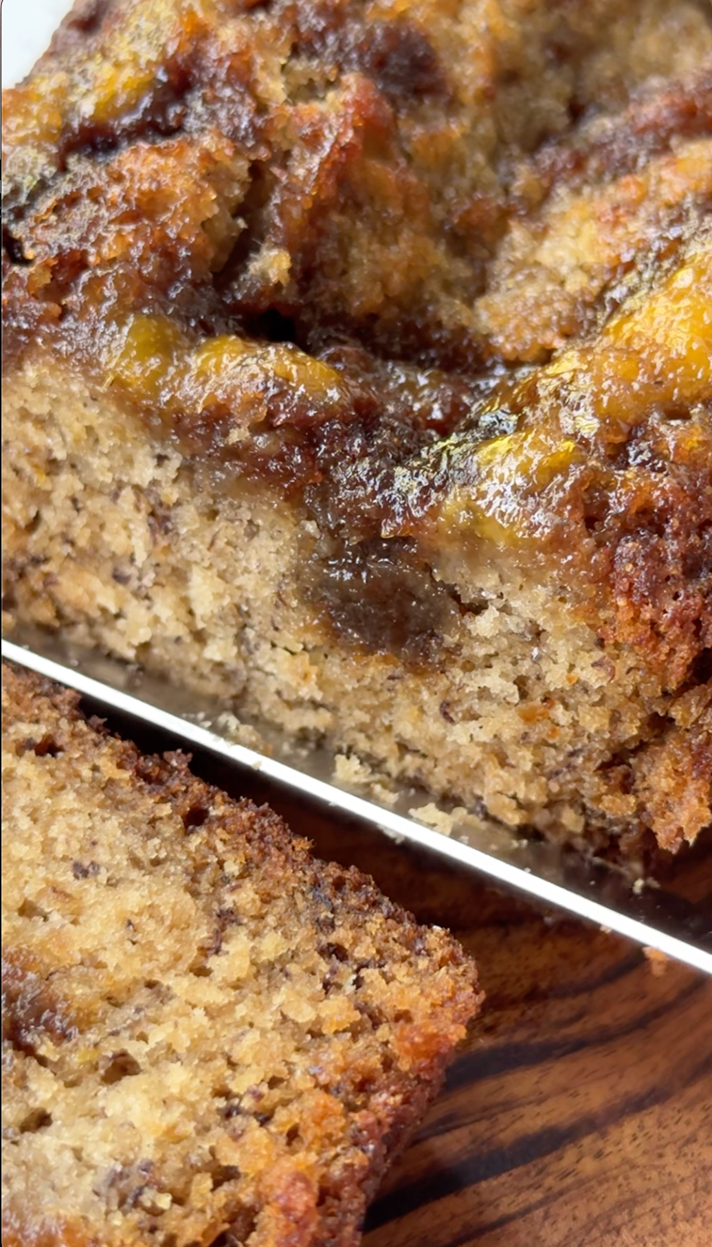 Banana bread slice